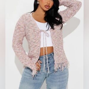 Womens NEW Multicolor Fun Fringe Hem Sweater Size 1X Vibrant Multi-Colored